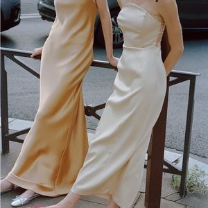 Zara Satin Effects Midi Dress